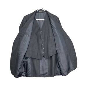 Brooks Brothers Makers Special Order Suit Mens Gray Pinstripe 3 Piece 36/33 Wool